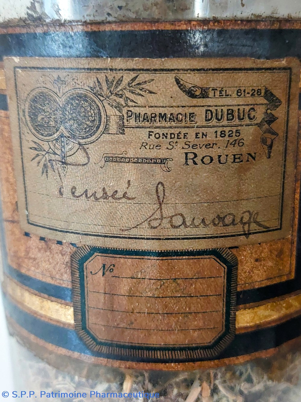 Flacon Herboristerie "Pensées Sauvages" 3 science pharmacie flacon herboristerie pensees sauvages