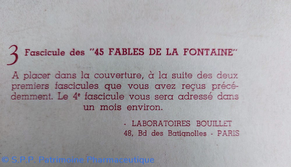 Bismuth TULASNE / Fables de La Fontaine 2 objets publicitaires bismuth tulasne fables de la fontaine