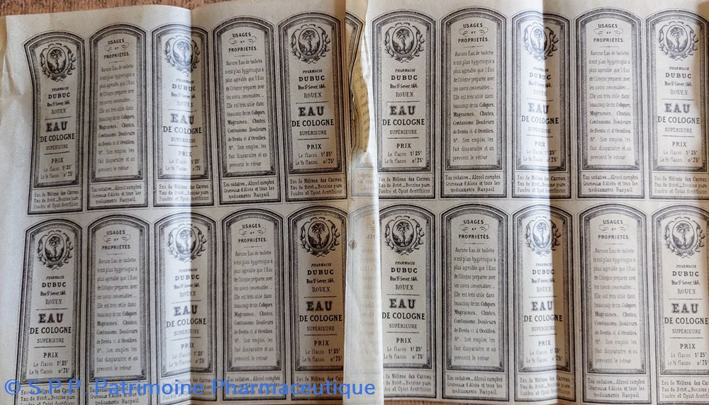 documents anciens eau de cologne dubuc planches etiquettes