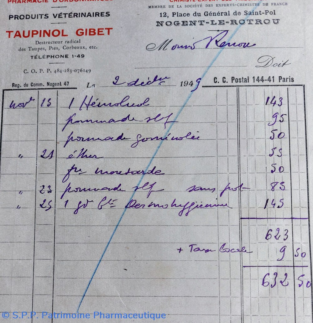 Facture E. CHAUVIN Nogent le Rotrou 2/12/1949 3 documents anciens facture e chauvin nogent le rotrou 2 12 1949