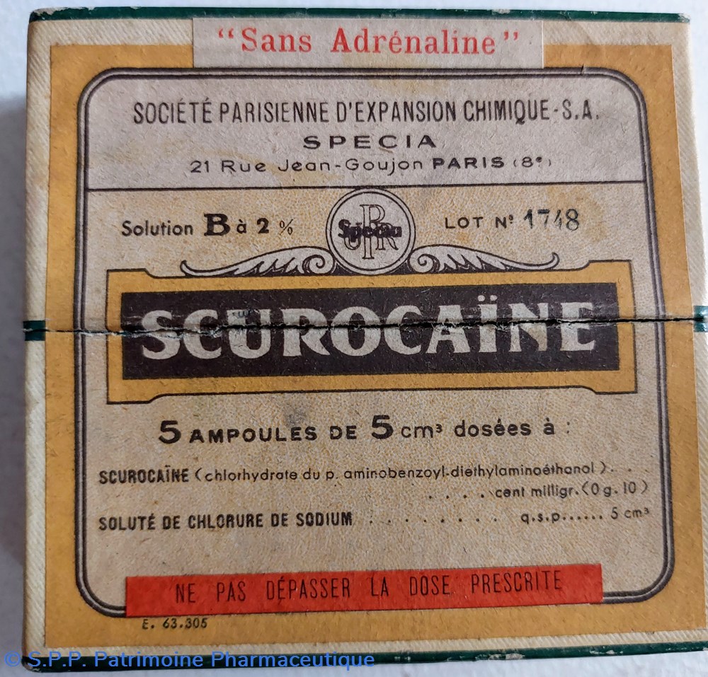 science pharmacie scurocaine 5 ampoules sur 5 specia
