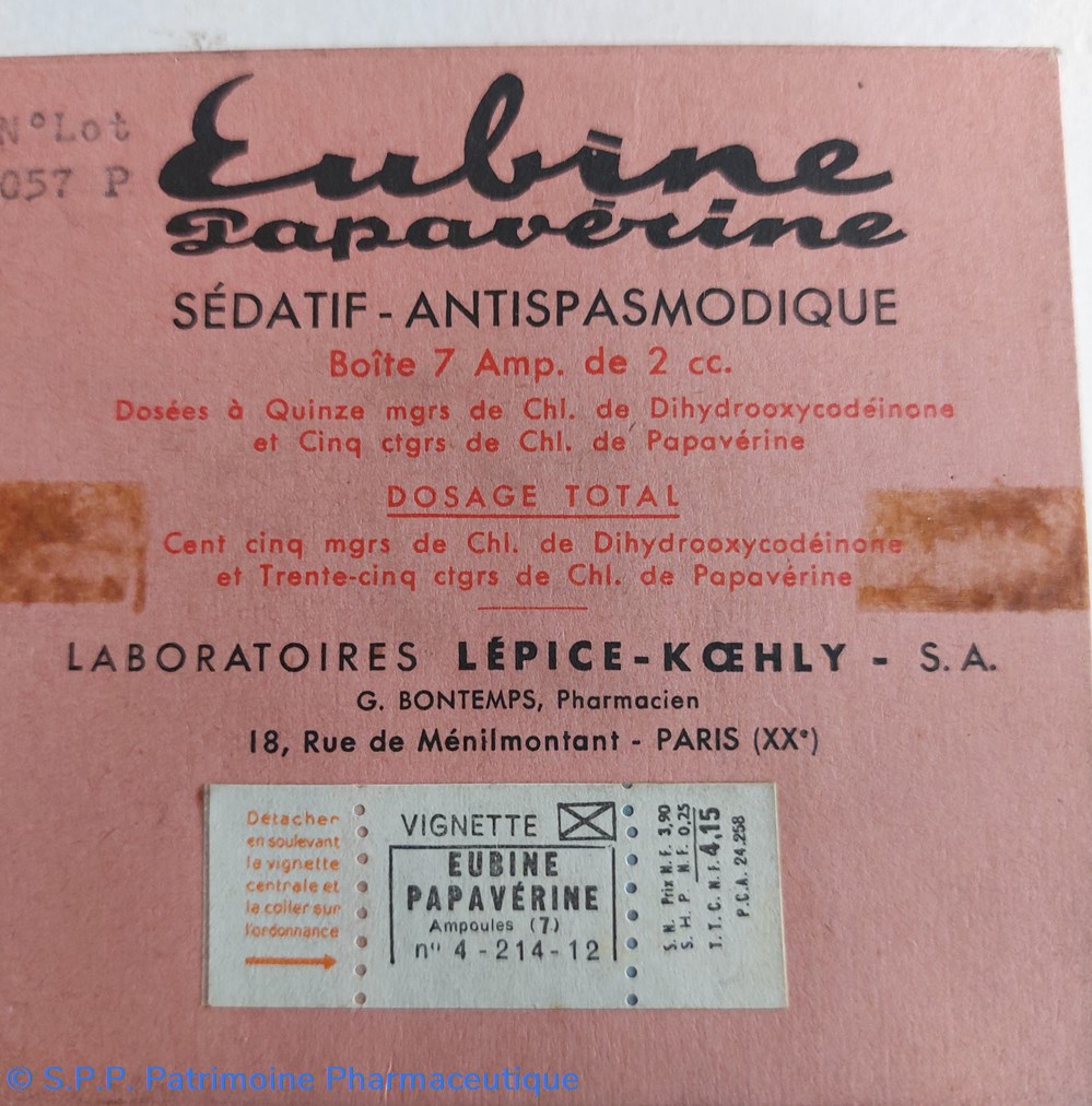 science pharmacie eubine papaverine 7 ampoules