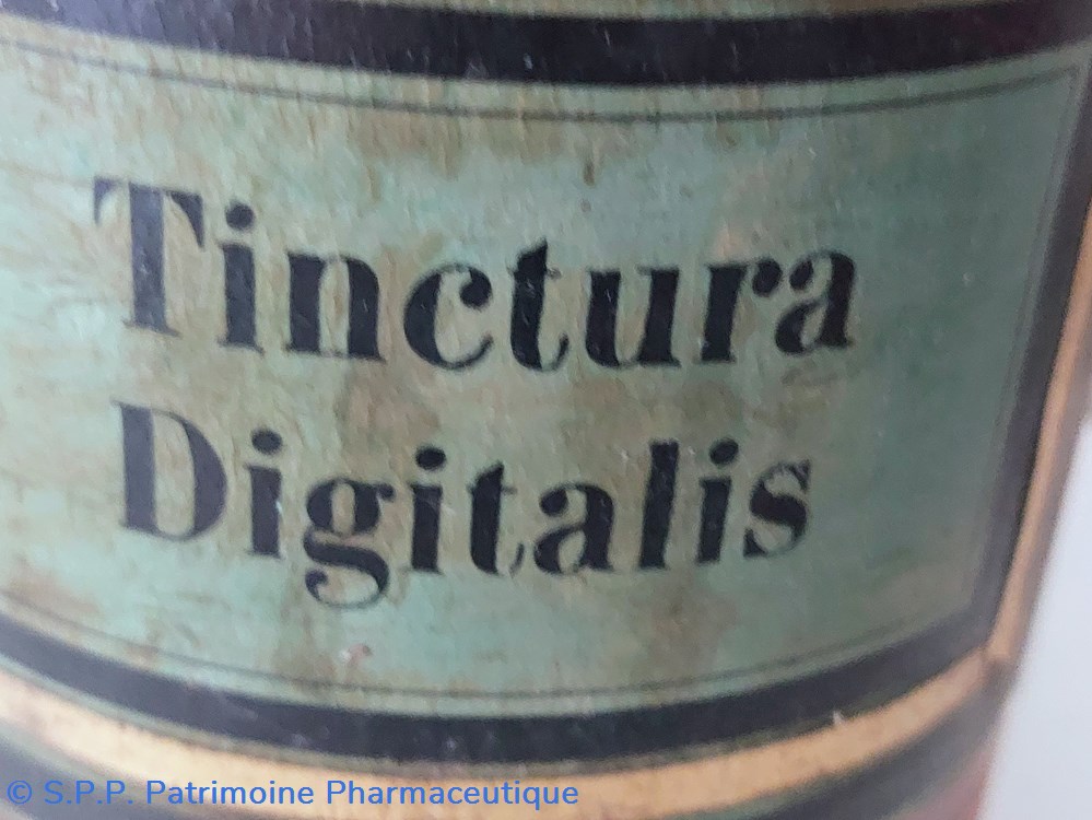 science pharmacie flacon 22 verre ambre tinctura digitalis tinct digitalis