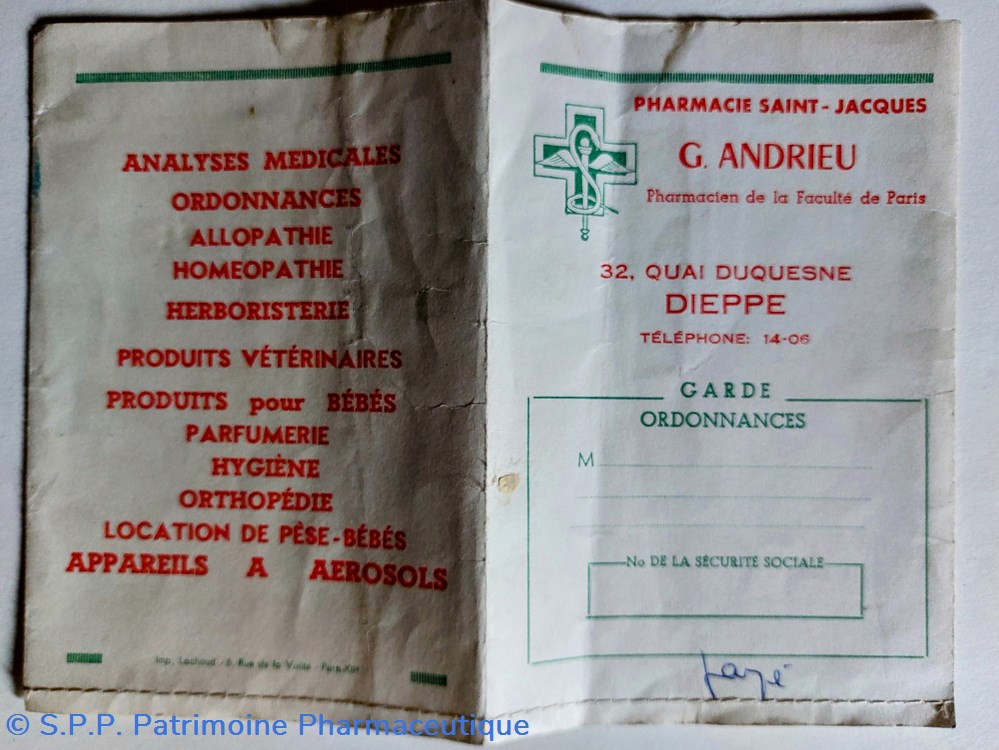 objets publicitaires porte documents medicaux pharmacie dieppe