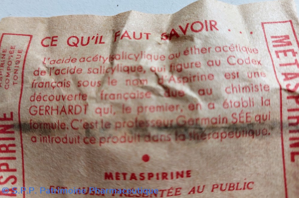 MÉTASPIRINE Syn Métacyline 8 science pharmacie metaspirine syn metacyline