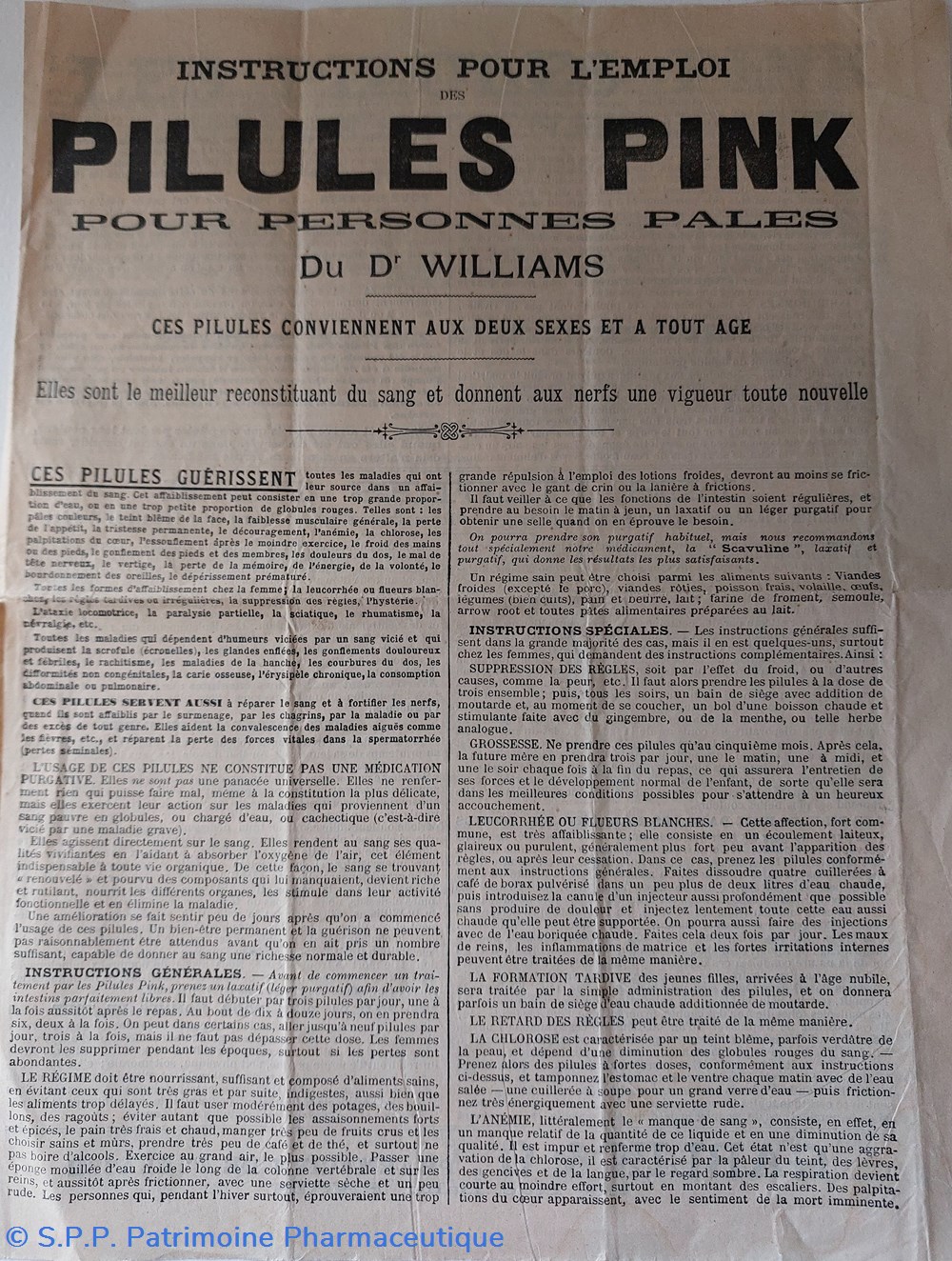 documents anciens pillules pink du dr williams info produit