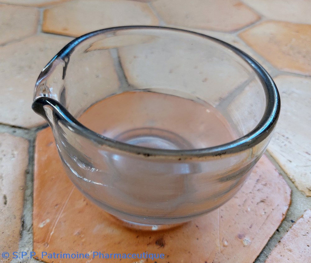 science pharmacie mortier en verre epais diametre 10 cm