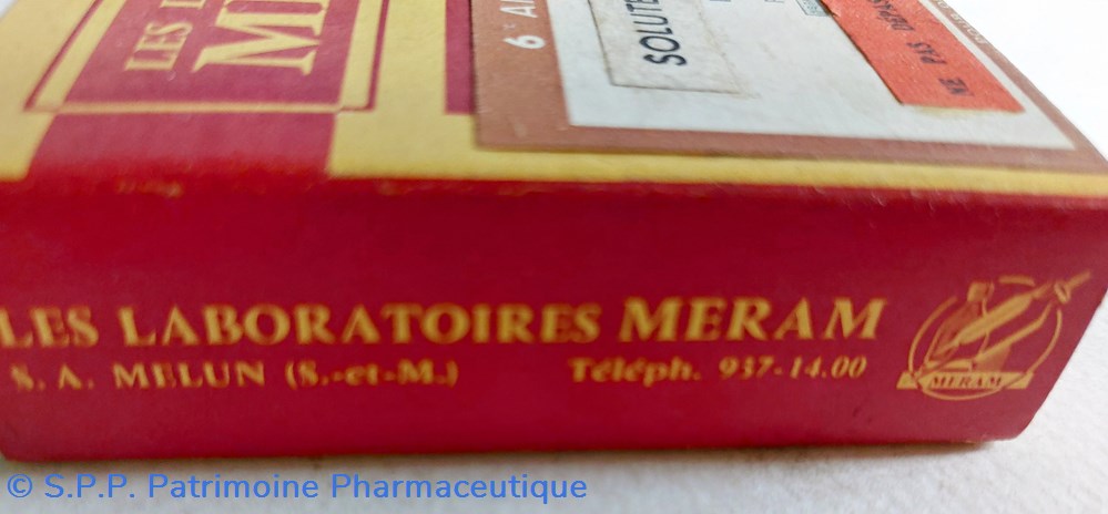 SOLUTÉ INJECTABLE de PROCAÏNE MÉRAM 3 science pharmacie solute injectable de procaine meram