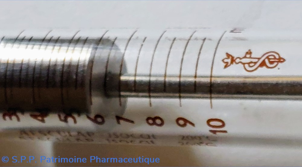 science pharmacie seringue en verre monture inox germany