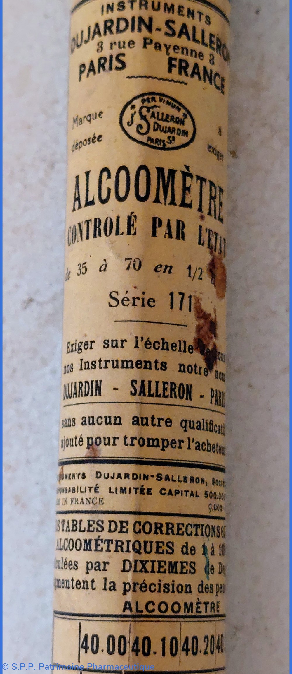 science pharmacie alcoometre pese alcool de 35 a 70