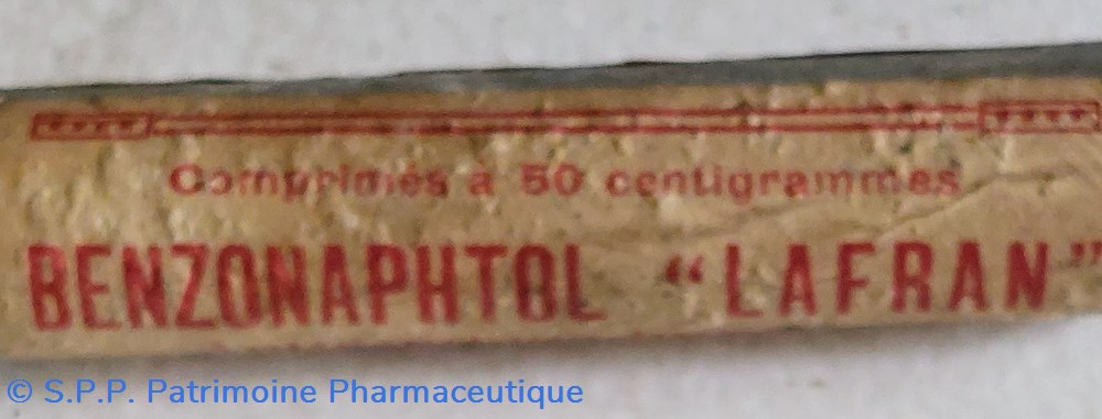 science pharmacie benzonaphtol lafran comprimes