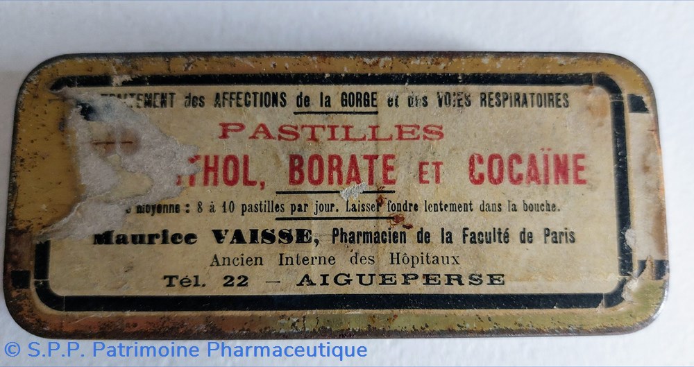 MENTHOL BORATE et COCAÏNE ( Pastilles) science menthol borate et cocaine pastilles