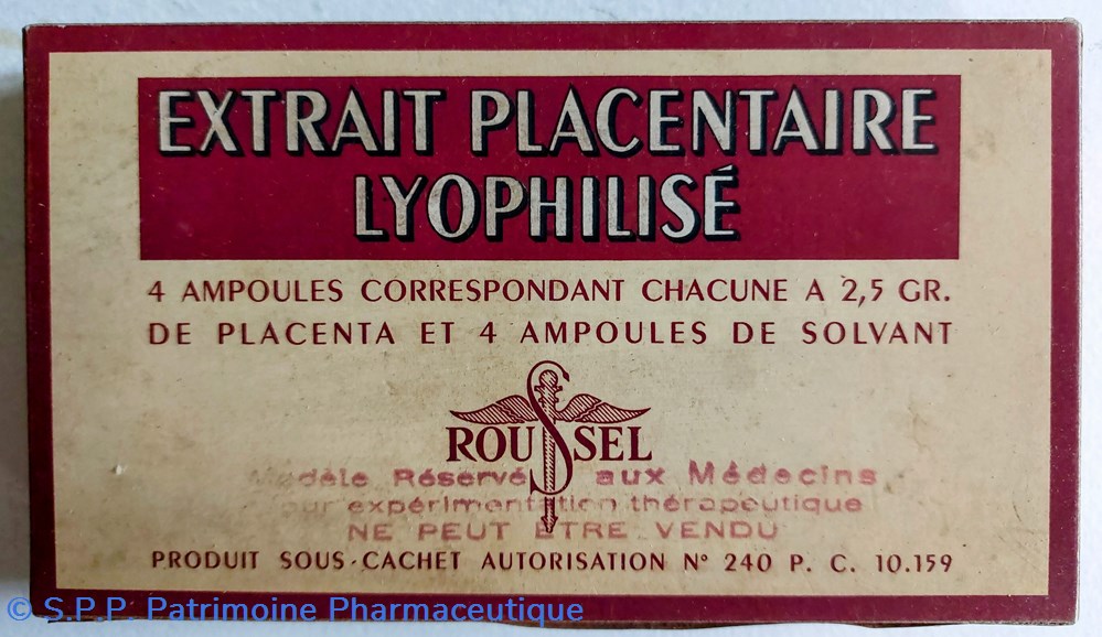 EXTRAIT PLACENTAIRE LYOPHILISÉ 4 Ampoules science pharmacie extrait placentaire lyophilise 4 ampoules