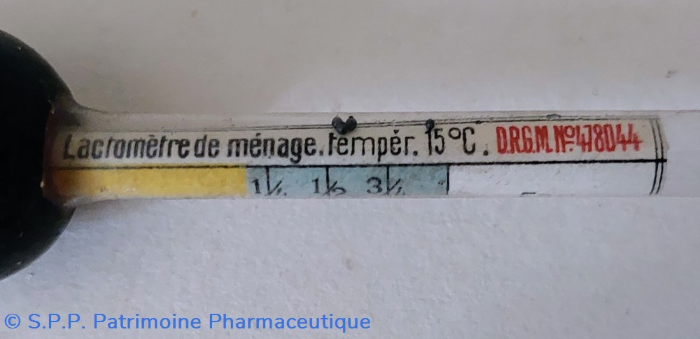 Lactomètre de ménage 15 °C. / DRGM 2 science pharmacie lactometre de menage 15 c drgm