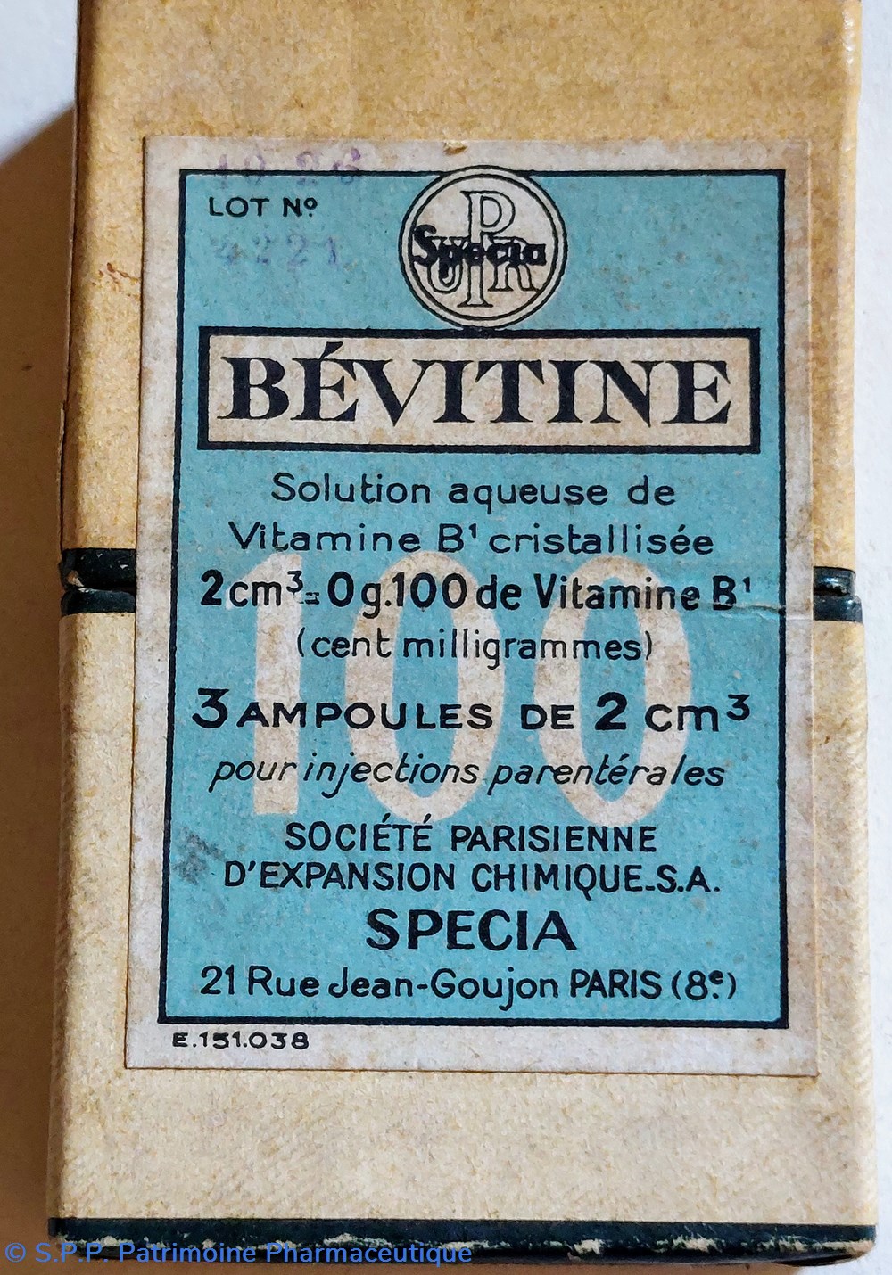 science pharmacie bevitine 3 ampoules vitamine b1 specia