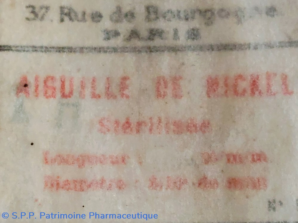 science pharmacie aiguille de nickel sterilisee long 25 mm