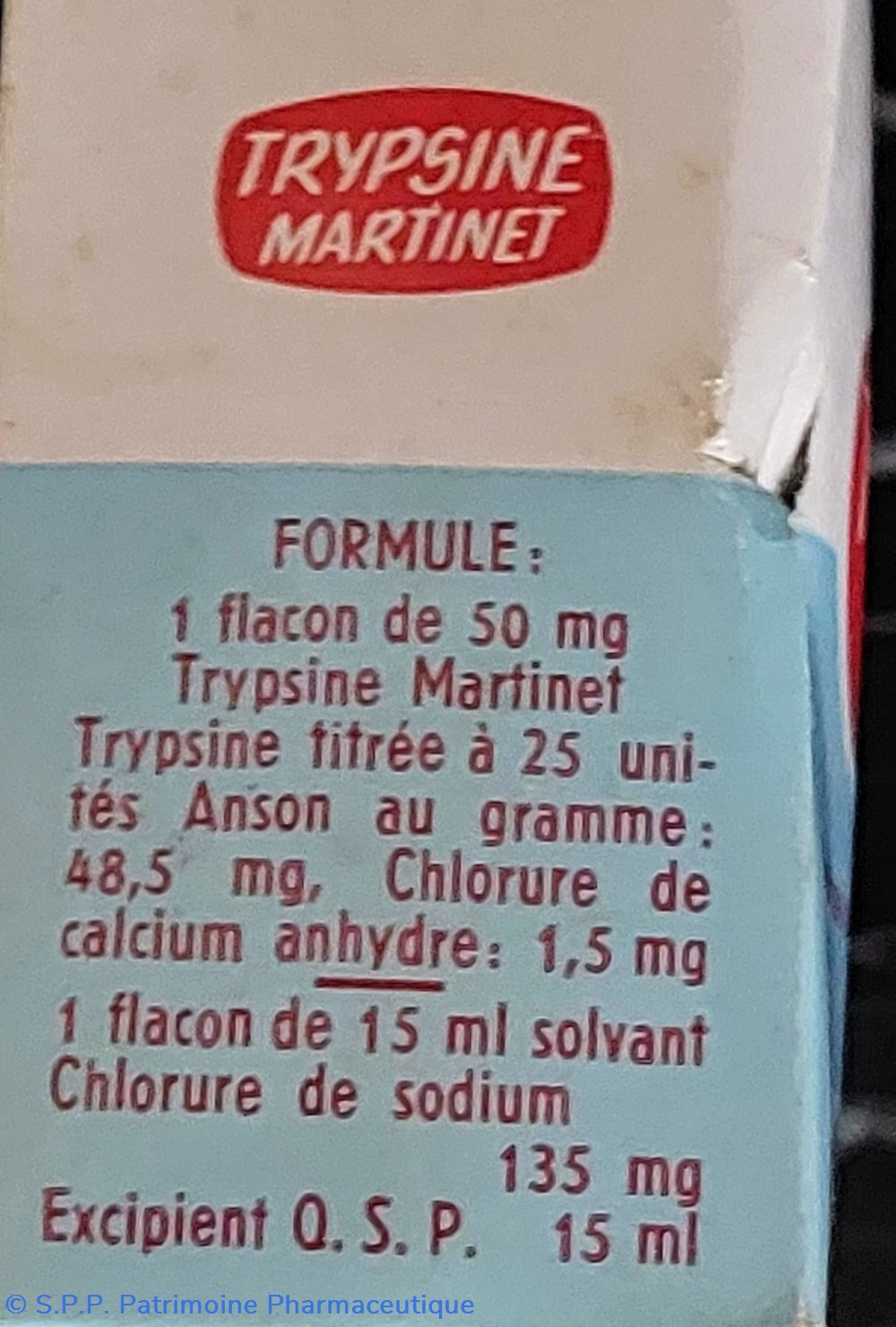 TRYPSINE MARTINET 50 mg ( 2 flacons) 6 science pharmacie trypsine martinet 50 mg 2 flacons