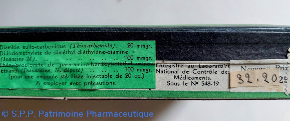 science pharmacie thiodacaine 4 ampoules de 20 cc midy