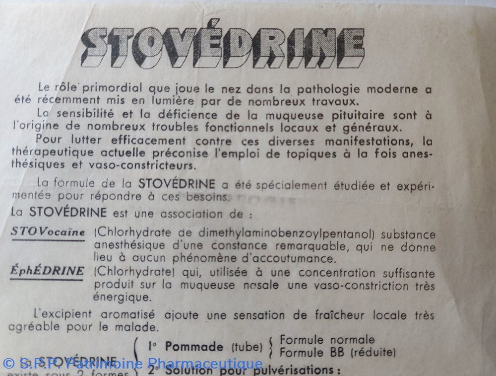 documents anciens stovedrine info produit