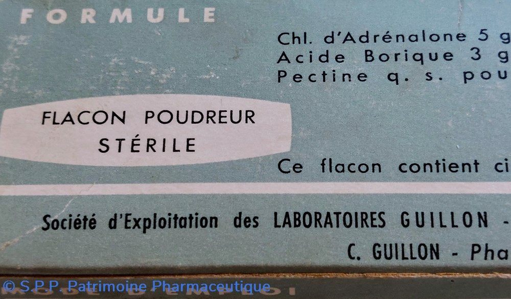 science pharmacie adrenalone tetracaine poudre