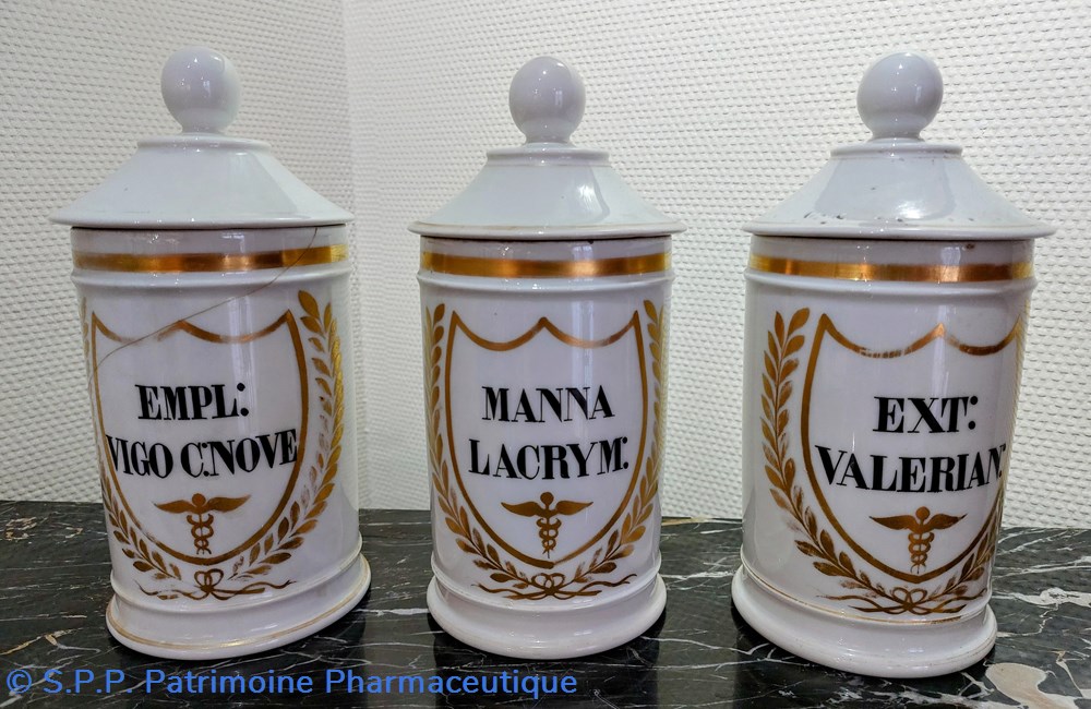 Pot faïence blanche EXT: VALERIAN: 6 science pharmacie pot faience blanche ext valerian