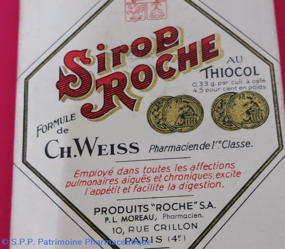 Sirop ROCHE au Thiocol / Ch. Weiss science pharmacie sirop roche au thiocol ch weiss