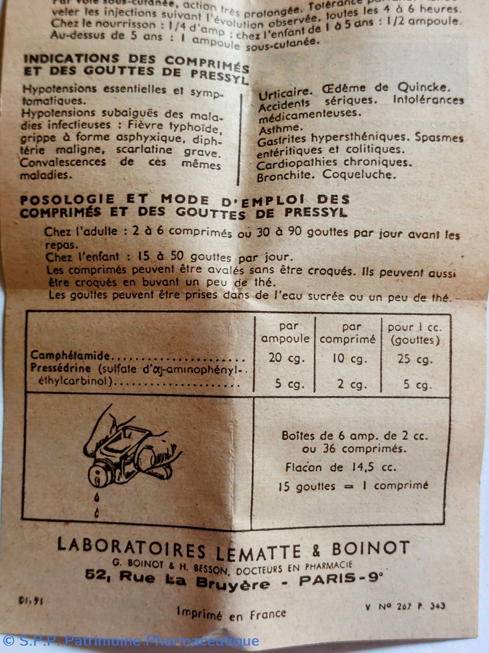 science pharmacie pressyl 3 ampoules injectables lematte