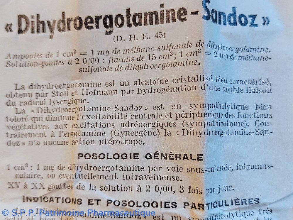 science pharmacie dihydroergotamine sandoz gouttes