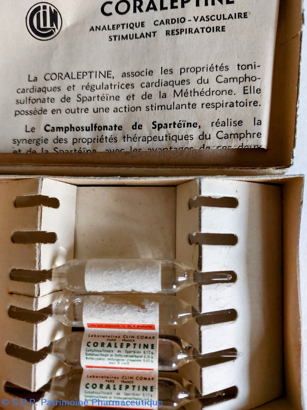 CORALEPTINE Lab. CLIN-COMAR 2 science pharmacie coraleptine lab clin comar
