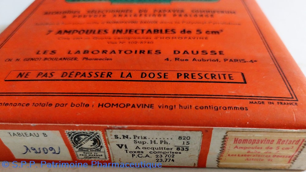 science pharmacie homopavine retard 7 ampoules de 5 cm3