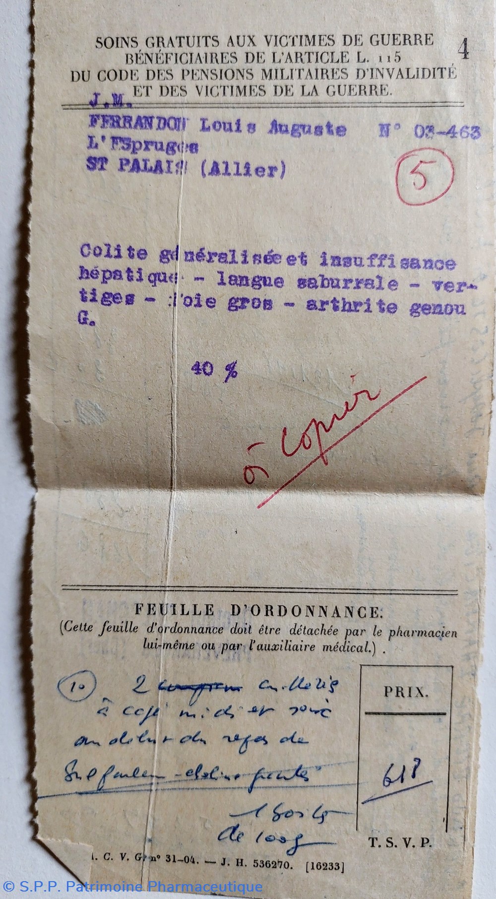 Ordonnances Victimes de guerre (1919?)1959 et 1976 2 documents anciens ordonnances victimes de guerre 1919 1959 et 1976