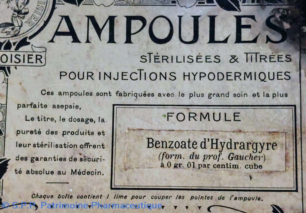 science pharmacie benzoate hydrargyre ampoules