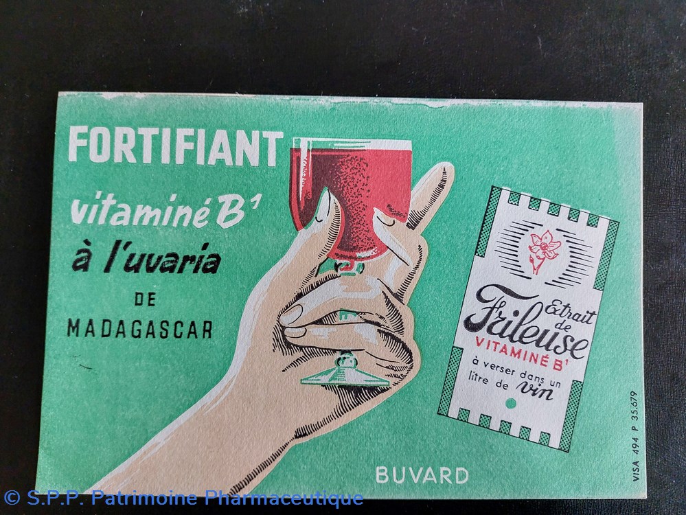 science pharmacie extrait de frileuse vitamine b1 buvard