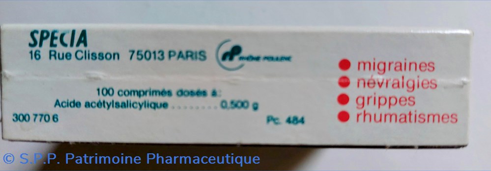 Aspirine Usines du Rhône 500 / 100 comprimés 5 science pharmacie aspirine usines du rhone 500 100 comprimes