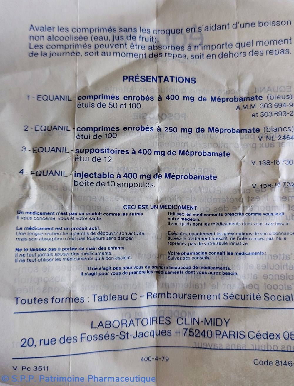 EQUANIL 250 (Comprimés enrobés) 8 science equanil 250 comprimes enrobes