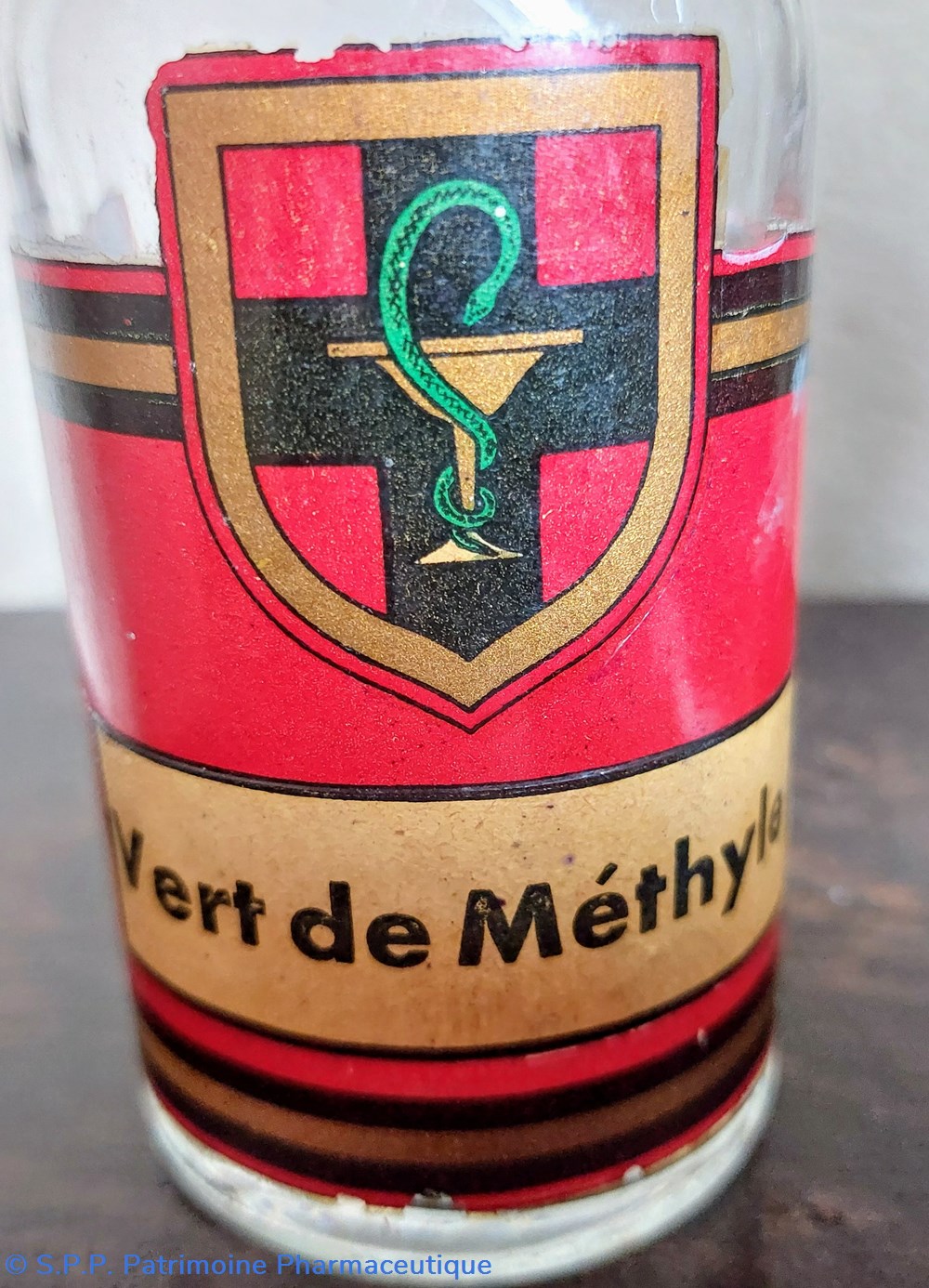 science pharmacie etiquette rouge vert de methyle