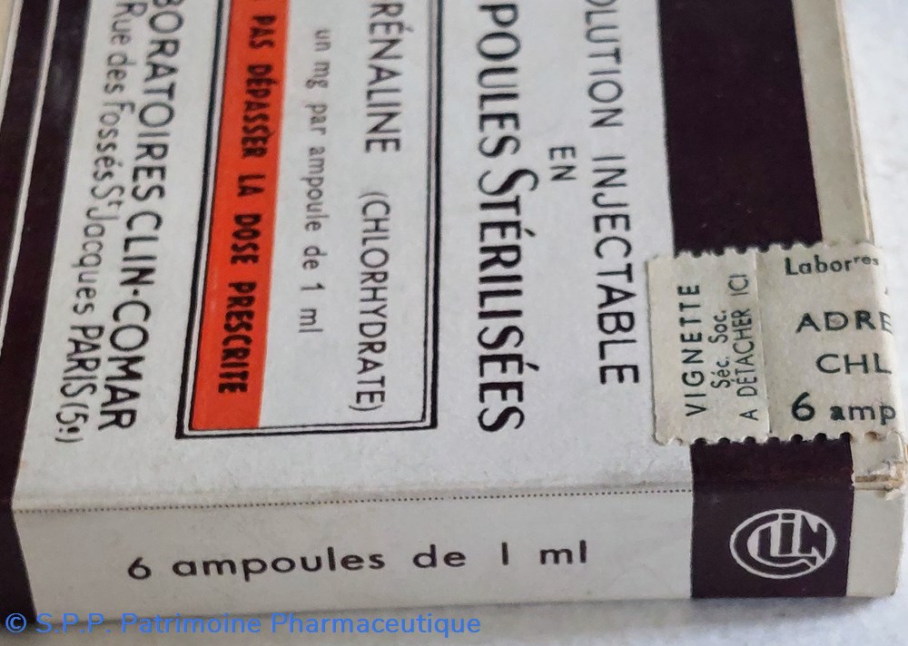 ADRÉNALINE ( Chlorhydrate) 6 ampoules 1 mg 2 science pharmacie adrenaline chlorhydrate 6 ampoules 1 mg