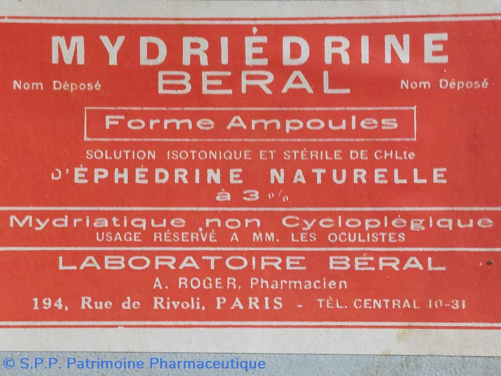 MYDRIÉDRINE BERAL (1) ampoules Collyre 2 science pharmacie mydriedrine beral 1 ampoules collyre