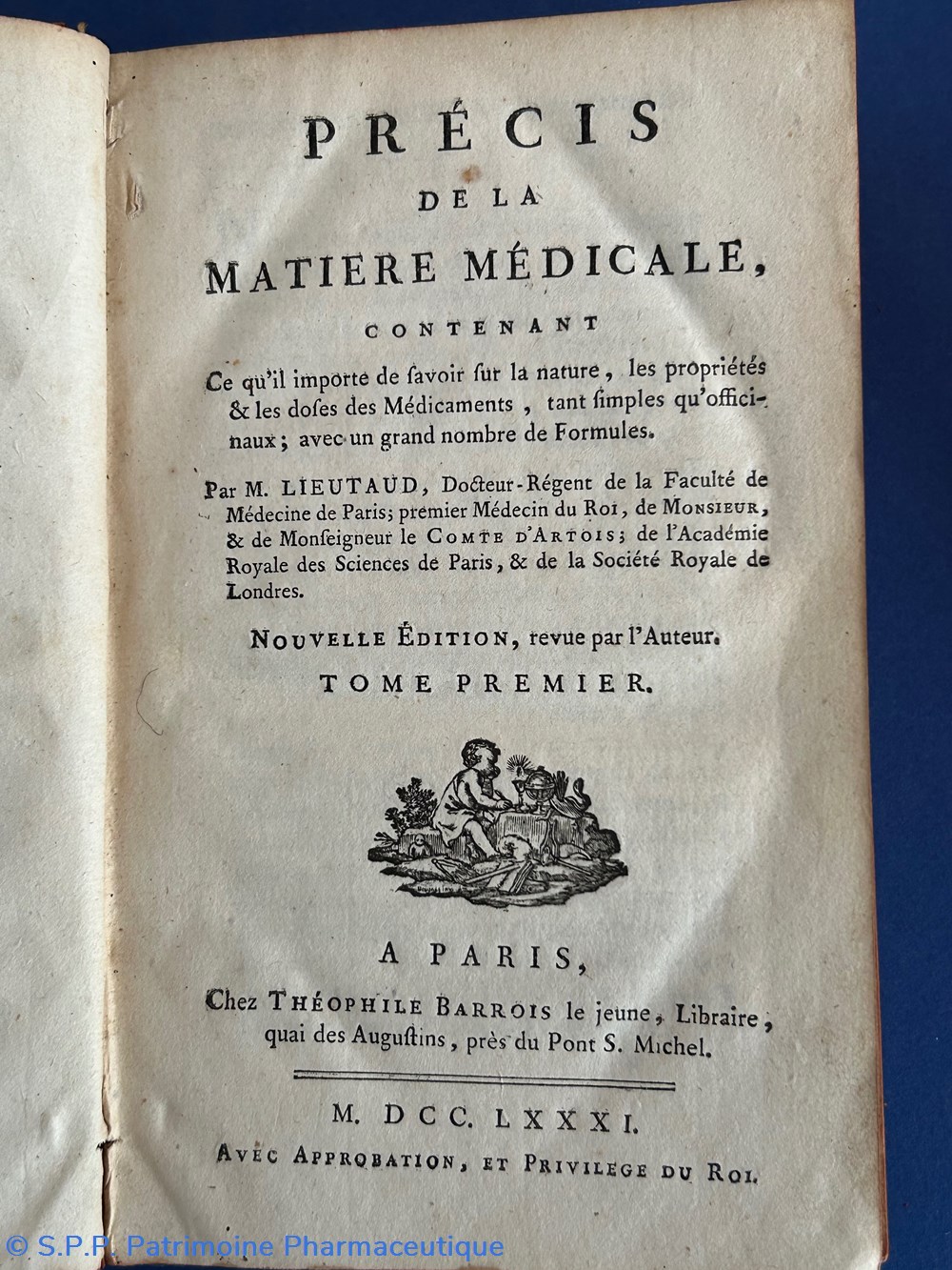 science pharmacie lieutaud joseph precis de matiere medicale 1781