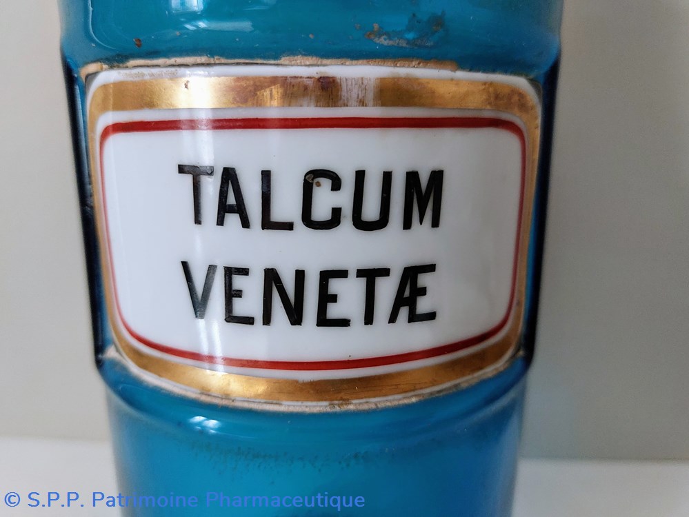 science pharmacie bleu etiq porcelaine talcum venetae