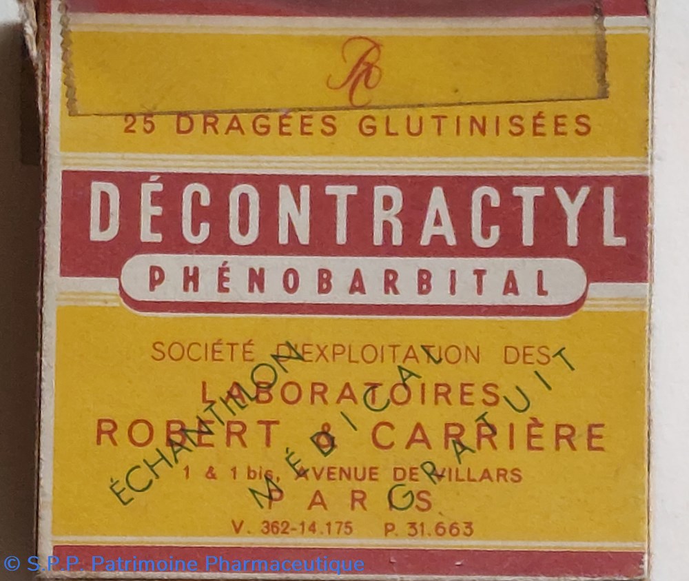 DÉCONTRACTYL Phenobarbital 25 dragées science pharmacie decontractyl phenobarbital 25 dragees
