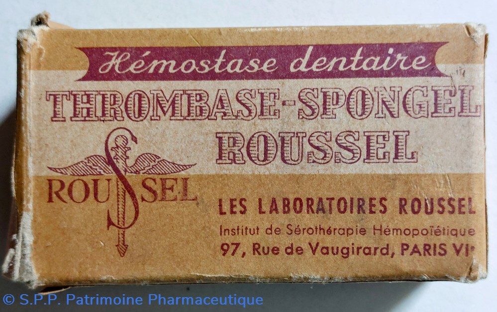 Hémostase dentaire / Thrombase - Spongel 2 science pharmacie hemostase dentaire thrombase spongel