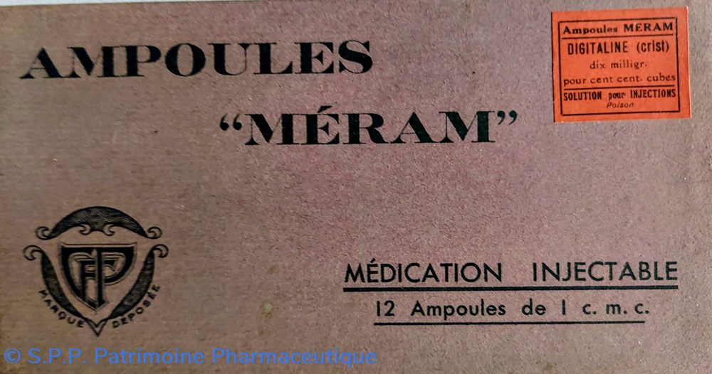 DIGITALINE ( Crist) Ampoules 1 cmc MERAM science pharmacie digitaline crist ampoules 1 cmc meram