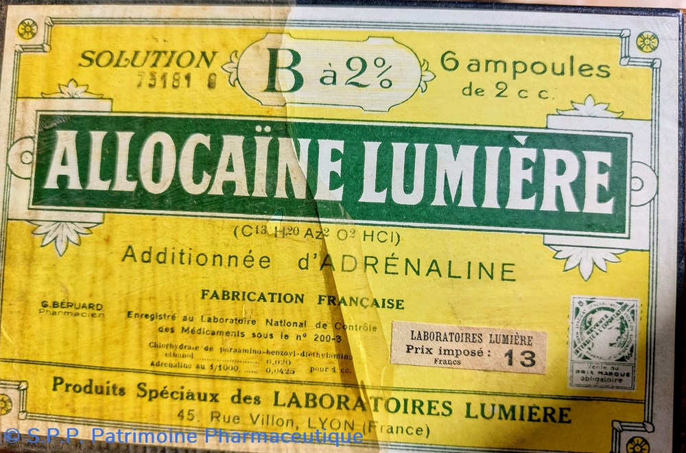 ALLOCAÏNE LUMIÈRE B à 2% 6 Ampoules 2 cc science pharmacie allocaine lumiere b a 2 6 ampoules 2 cc