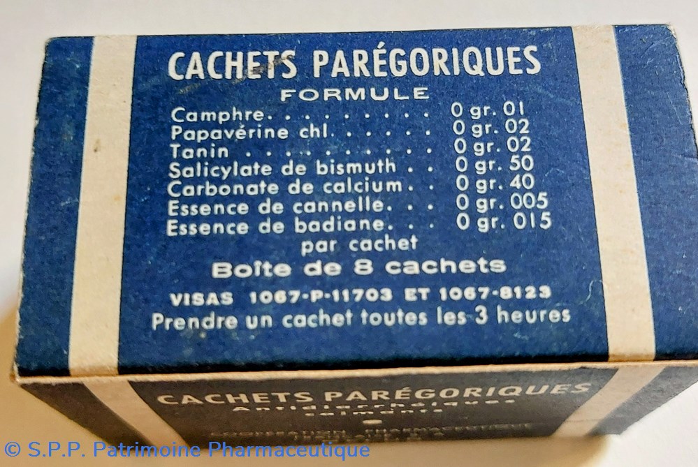 CACHETS PARÉGORIQUES 3 science cachets paregoriques