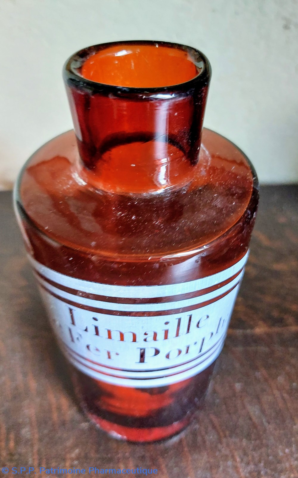 science pharmacie sn limaille de fer porph bouteille verre ambre