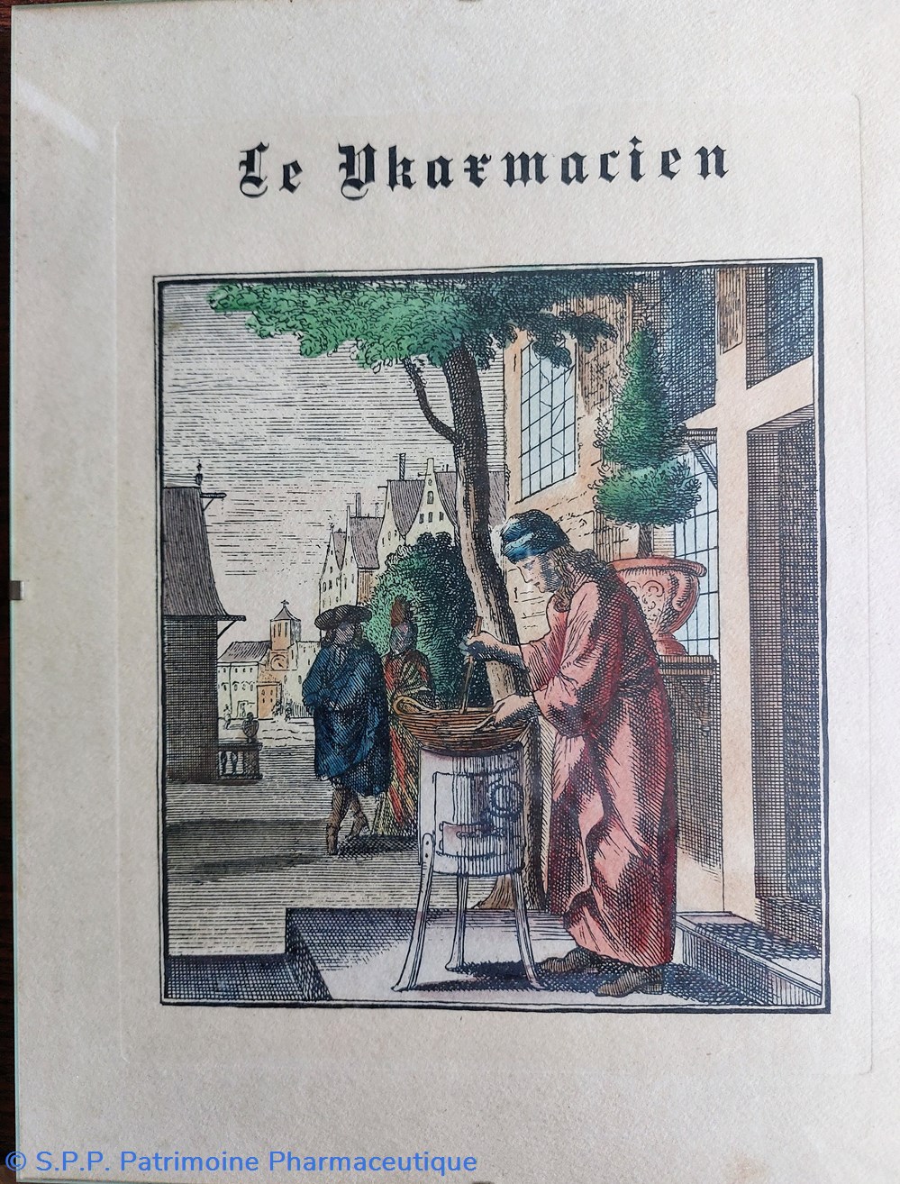 Gravure "Le PHARMACIEN" 4 science gravure le pharmacien