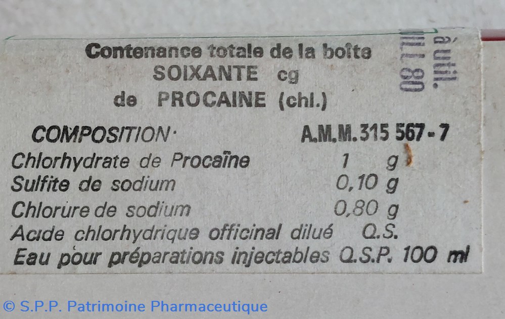 12 ampoules 5 ml PROCAÏNE Chl à 1 % 3 science pharmacie 12 ampoules 5 ml procaine chl a 1