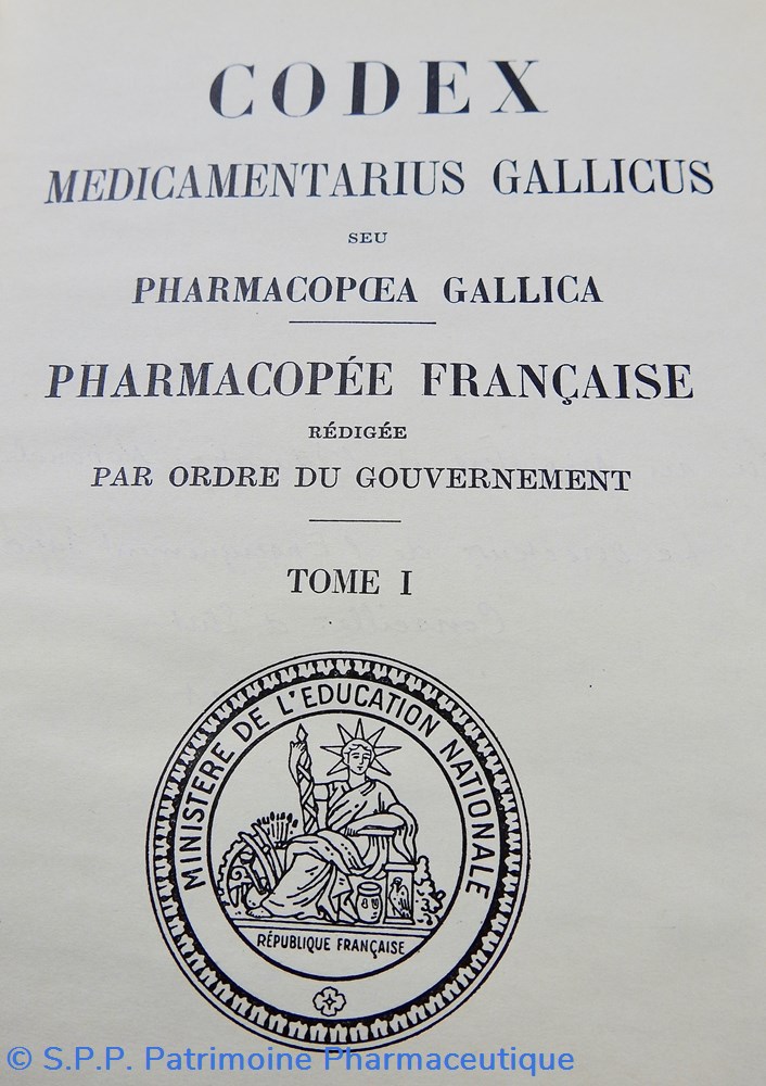 science pharmacie codex medicamentarius gallicus 1937