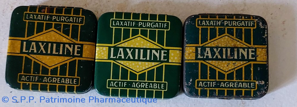 LAXILINE Laxatif Purgatif / lot de trois boîtes science pharmacie laxiline laxatif purgatif lot de trois boites